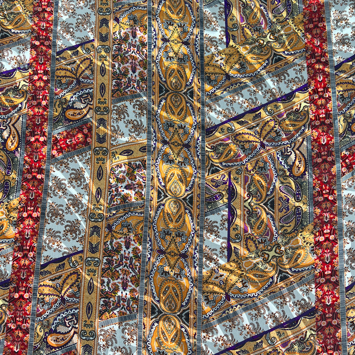 Seta Devoré Fantasia Regale Paisley Diffusione Tessuti Seta Devoré Fantasia Regale Paisley