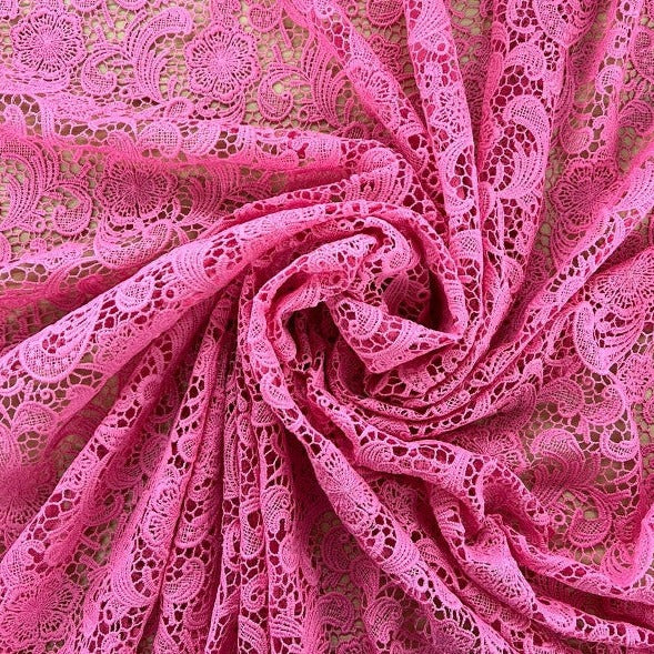 Pizzo Macramè Premium Rosa Diffusione Tessuti Pizzo Macramè Premium Rosa