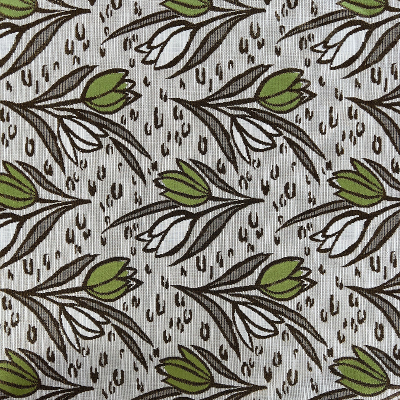 Broccato Laminato di Viscosa Seta Motivo tulipani Diffusione Tessuti Broccato Laminato di Viscosa Seta Motivo tulipani