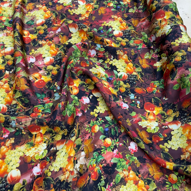 Seta alta moda motivo frutta Diffusione Tessuti Seta alta moda motivo frutta