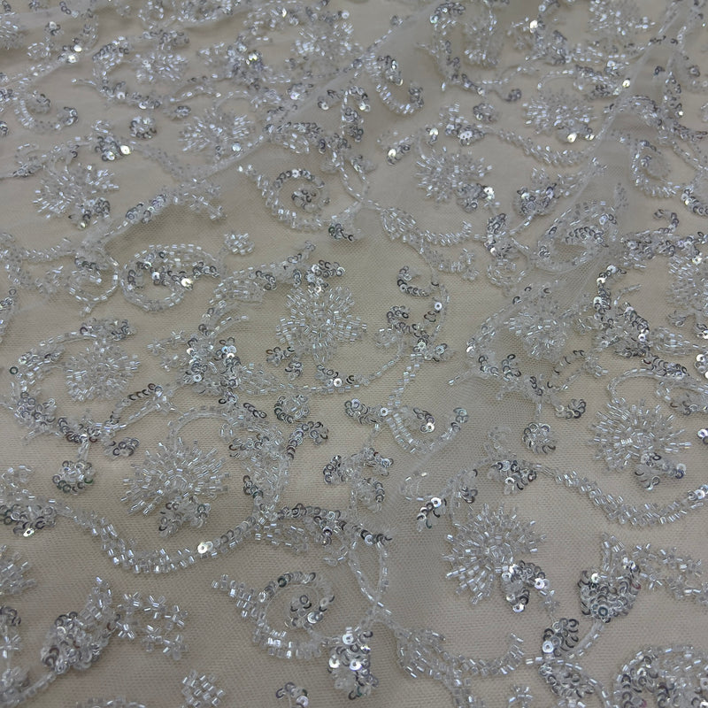 Pizzo Alta Moda perline Diffusione Tessuti Pizzo Alta Moda perline