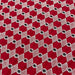Pizzo Sangallo Rosso con Occhielli e Cimose Smerlate Diffusione Tessuti Pizzo Sangallo Rosso con Occhielli