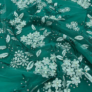 Pizzo Alta Moda verde smeraldo Diffusione Tessuti Pizzo Alta Moda verde smeraldo