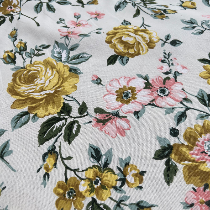 Mezzo Panama Dorotea fiore grande Diffusione Tessuti Mezzo Panama Dorotea fiore grande