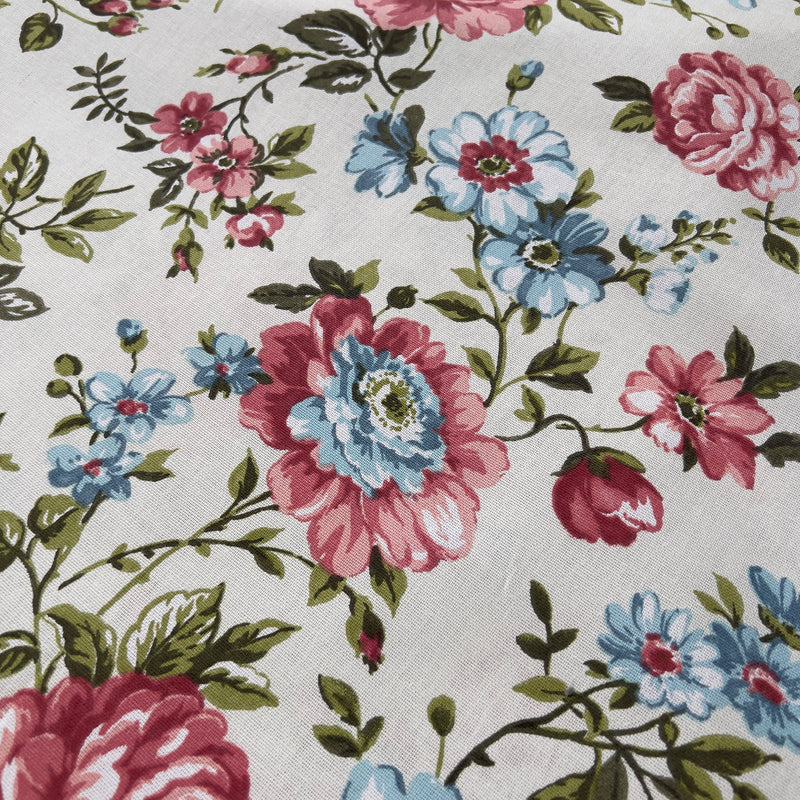 Mezzo Panama Dorotea fiore grande Diffusione Tessuti Mezzo Panama Dorotea fiore grande