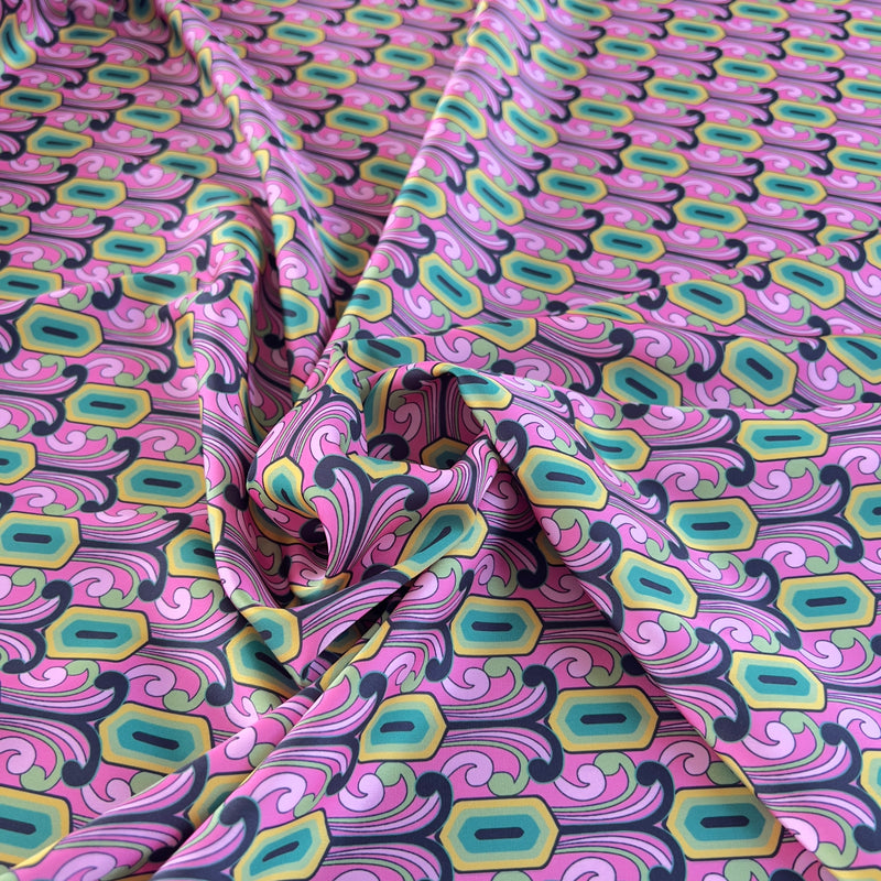 Rasetto in Poliestere Fantasia Geometrica Diffusione Tessuti Poliestere Fantasia Geometrica