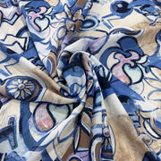 Viscosa Fantasia Astratta Multicolore toni freddi Diffusione Tessuti Viscosa Fantasia Astratta Multicolore toni freddi