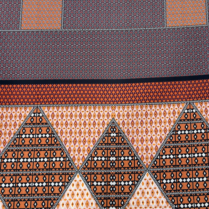 Crepe di Poliestere Stampa Etnica geometrica Diffusione Tessuti Crepe di Poliestere Stampa Etnica geometrica
