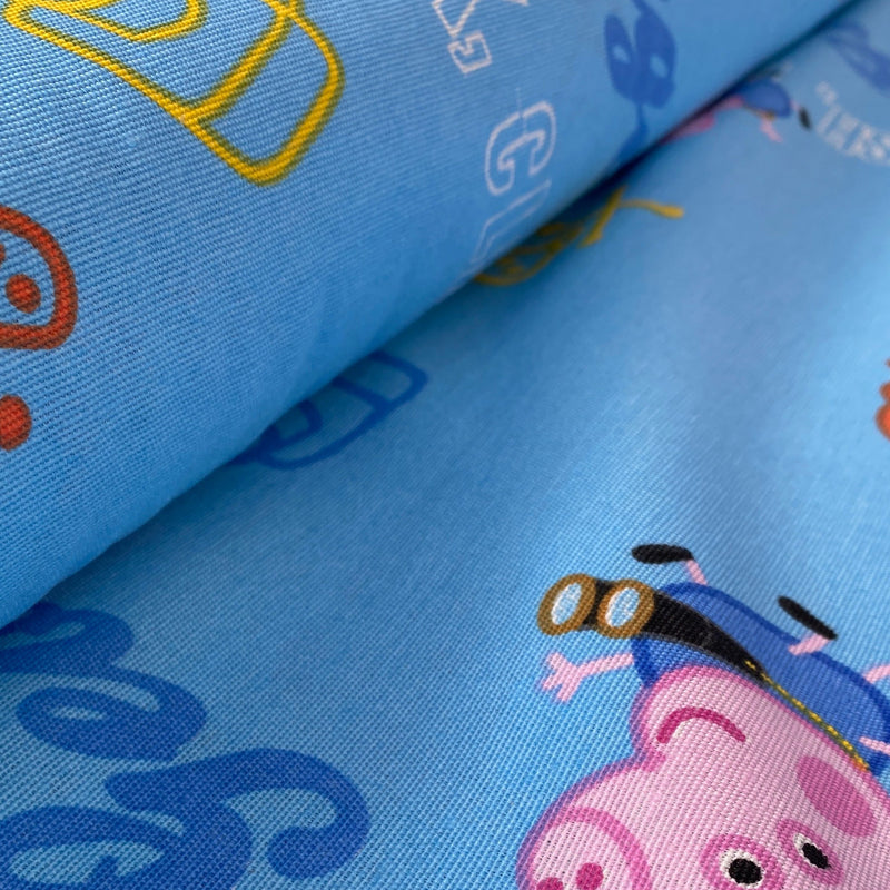 Cotone fantasia Peppa Pig e George Diffusione Tessuti Cotone fantasia Peppa Pig