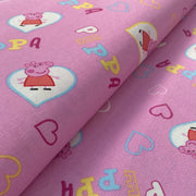Cotone fantasia Peppa Pig e George Diffusione Tessuti Cotone fantasia Peppa Pig