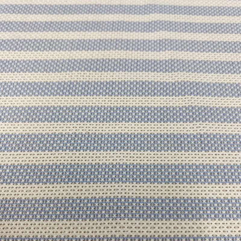 Cotone da camiceria comfort trama oxford righe bianco e celeste Diffusione Tessuti Cotone da camiceria comfort trama oxford righe bianco