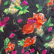 Devore fantasia floreale rosa rossa