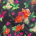 Devore fantasia floreale rosa rossa