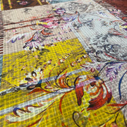 Devore fantasia floreale quadri 