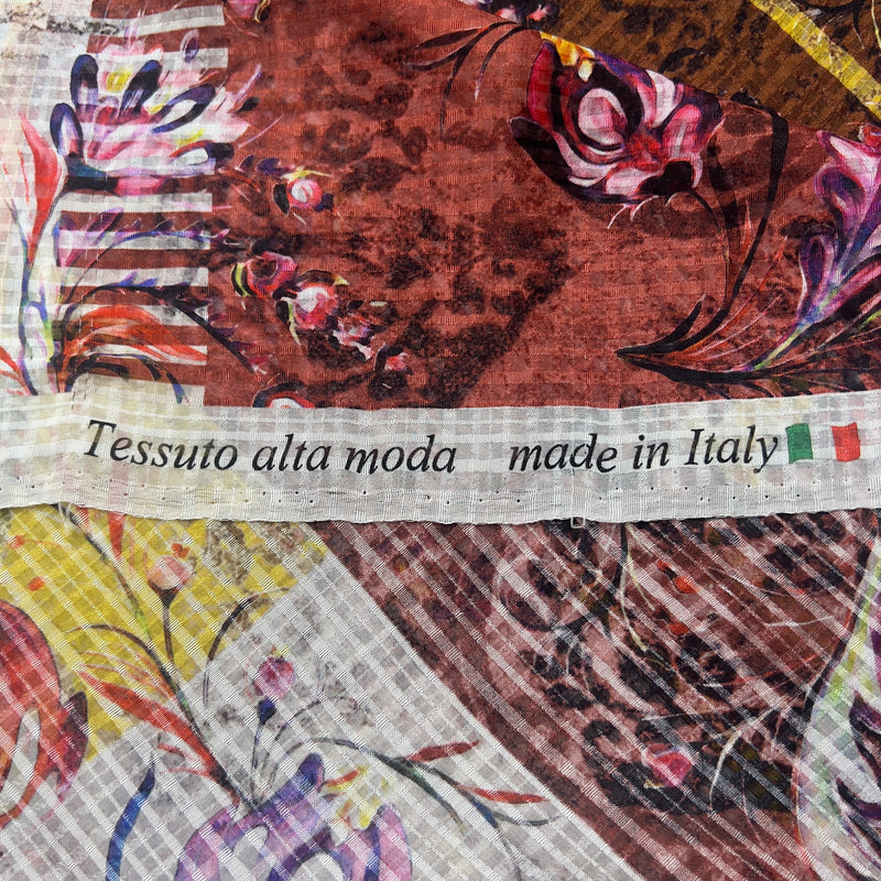 Devore fantasia floreale quadri 