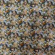 Seta Devore fantasia floreale e quadratini Diffusione Tessuti Tessuto seta Devore fantasia floreale