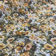 Seta Devore fantasia floreale e quadratini Diffusione Tessuti Tessuto seta Devore fantasia floreale