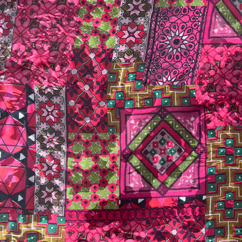 Seta Devore fantasia geometria Diffusione Tessuti Tessuto seta Devore fantasia geometria