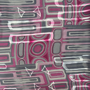 Seta Devore fantasia onde geometriche Diffusione Tessuti Tessuto seta Devore fantasia onde geometriche