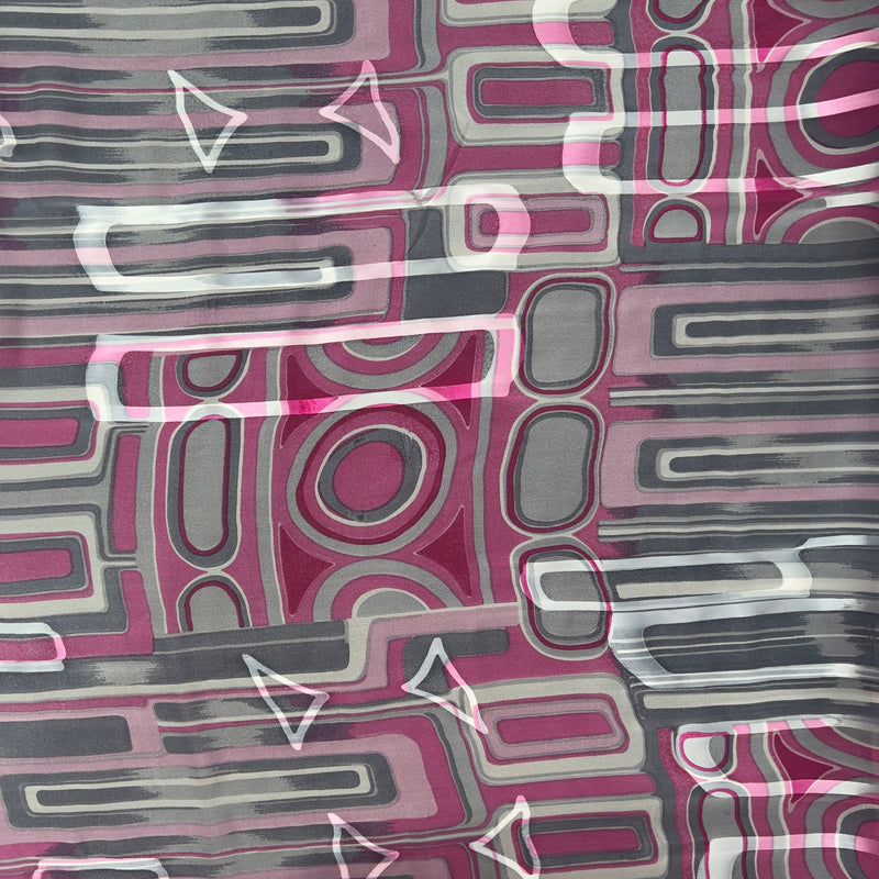 Seta Devore fantasia onde geometriche Diffusione Tessuti Tessuto seta Devore fantasia onde geometriche