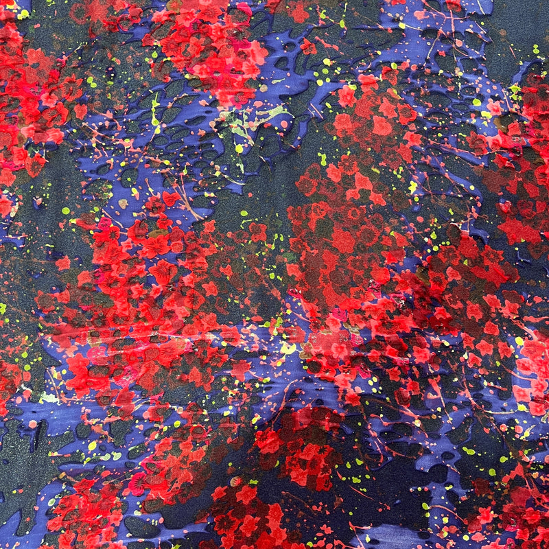 Tessuto Seta Devoré Fantasia Astratta