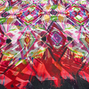 Seta Devoré Fantasia Geometrica Diffusione Tessuti Tessuto Seta Devoré Fantasia Geometrica