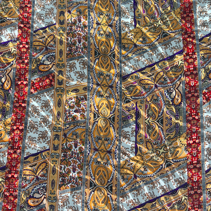 Seta Devoré Fantasia Regale Paisley Diffusione Tessuti Seta Devoré Fantasia Regale Paisley