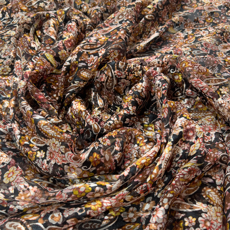 Seta Devoré giardino incantato Diffusione Tessuti Seta Devoré giardino incantato