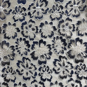 Tulle con fiori di ciliegio ricamato Diffusione Tessuti Tulle con fiori di ciliegio ricamato