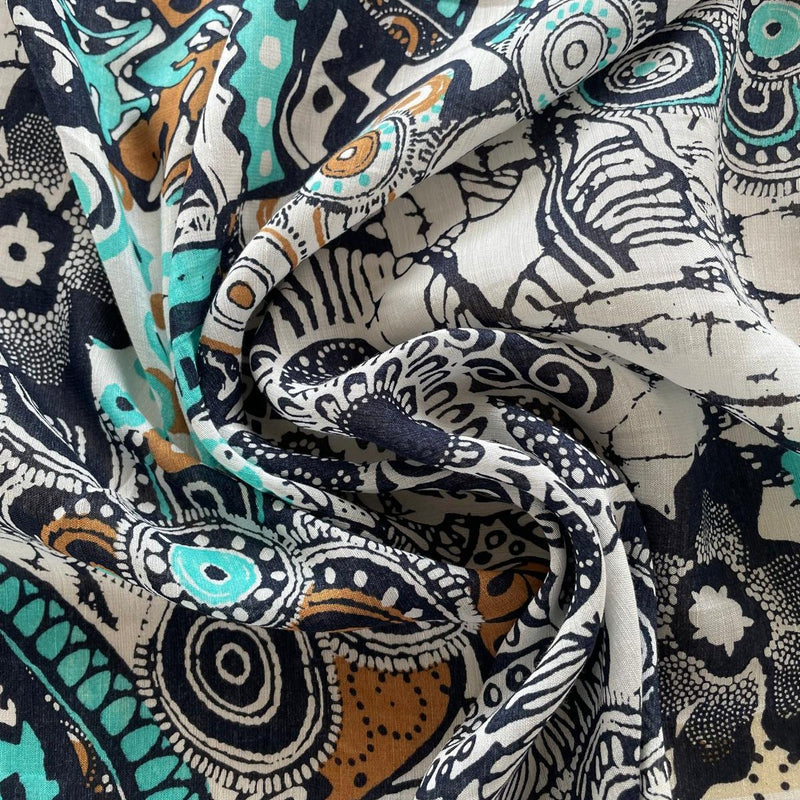 Viscosa Fantasia Leggermente Trasparente Diffusione Tessuti Viscosa Fantasia Leggermente Trasparente