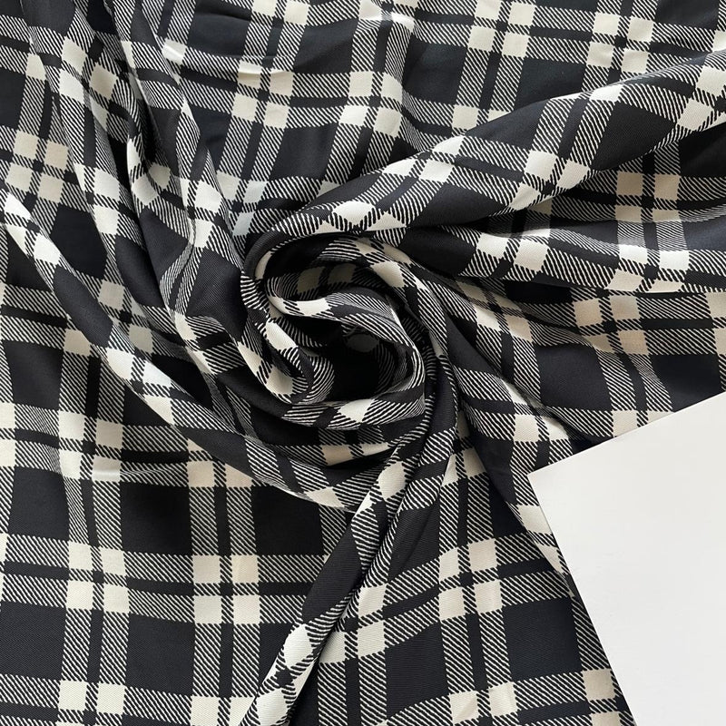 Raso Viscosa Disegno Scozzese Diffusione Tessuti Raso Viscosa Disegno Scozzese