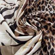 Viscosa Pannello Leopardato e a Righe Diffusione Tessuti Viscosa Pannello Leopardato