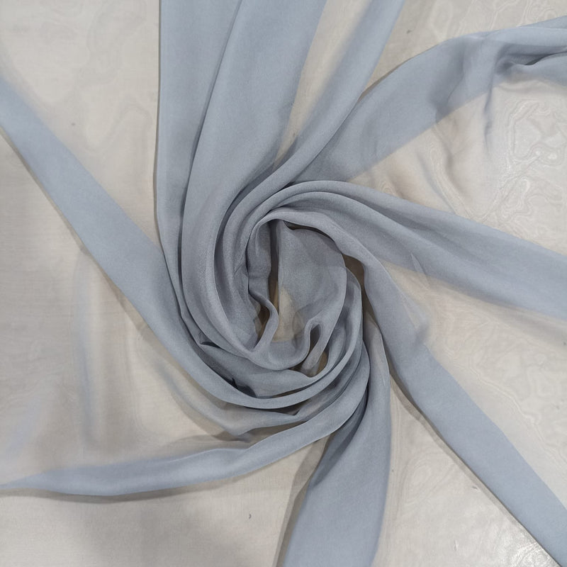 Chiffon di Poliestere Trasparente Grigio