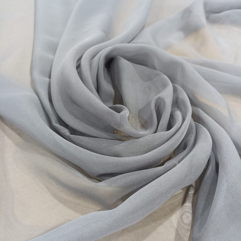 Chiffon di Poliestere Trasparente Grigio