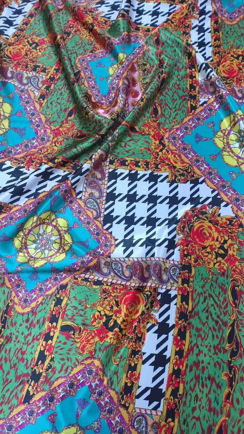 Raso Poliestere Stampa Versace