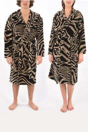 Accappatoio Roberto Cavalli in spugna stampa ZEBRA con cappuccio - Diffusione Tessuti