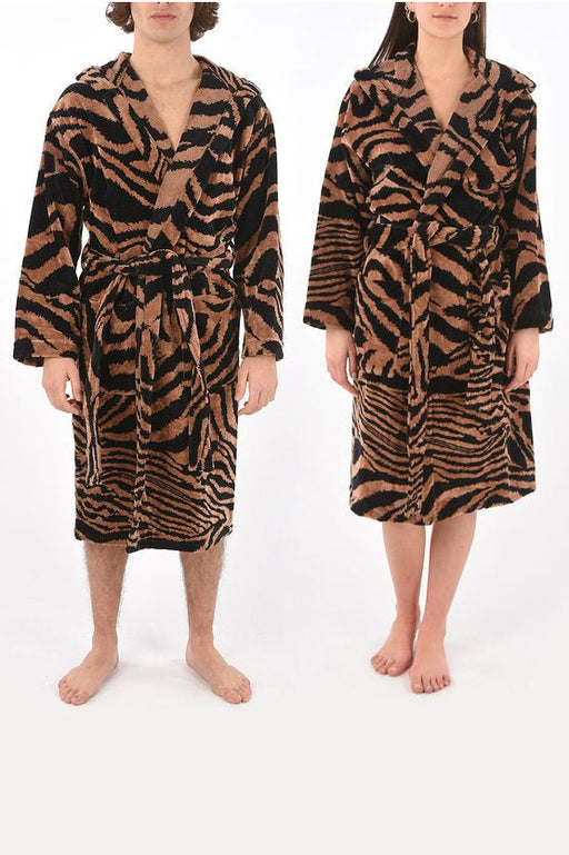 Accappatoio Roberto Cavalli in spugna stampa ZEBRA con cappuccio - Diffusione Tessuti