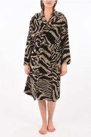Accappatoio Roberto Cavalli in spugna stampa ZEBRA con cappuccio - Diffusione Tessuti