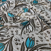 Broccato Laminato di Viscosa Seta Motivo tulipani - Diffusione Tessuti