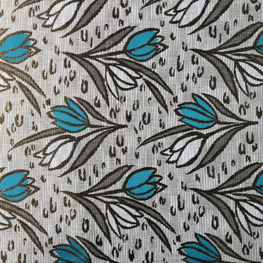 Broccato Laminato di Viscosa Seta Motivo tulipani - Diffusione Tessuti