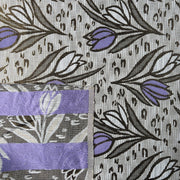 Broccato Laminato di Viscosa Seta Motivo tulipani - Diffusione Tessuti