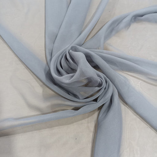 Chiffon di Poliestere Trasparente Grigio - Diffusione Tessuti