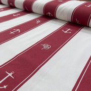 Cotone 100% a righe per tappezzeria con Motivi Nautici - Diffusione Tessuti