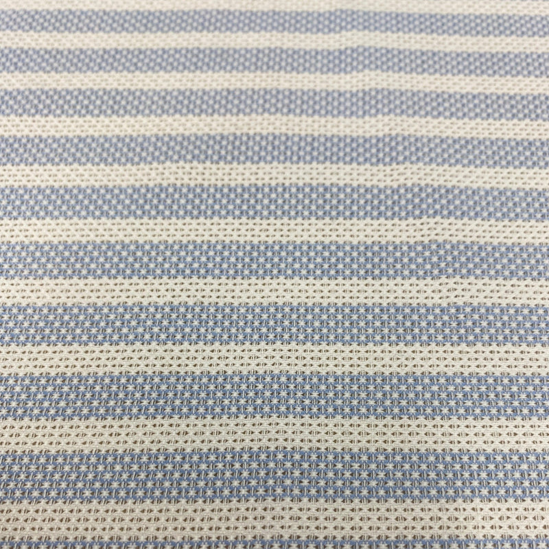 Cotone da camiceria comfort trama oxford righe bianco e celeste - Diffusione Tessuti