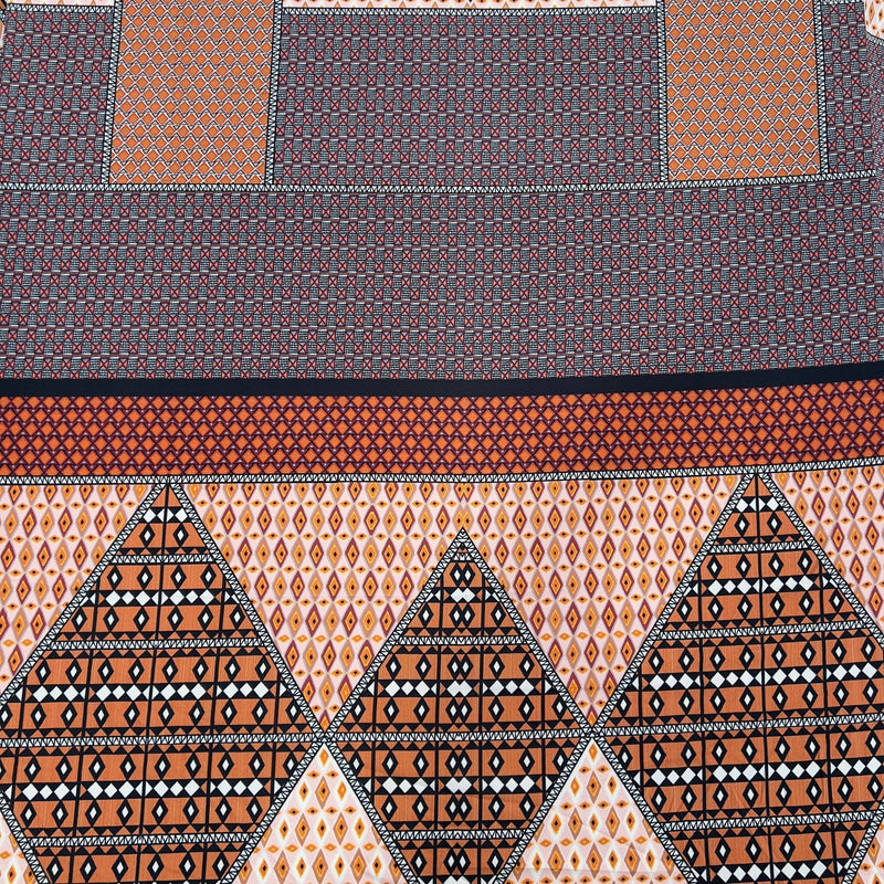 Crepe di Poliestere Stampa Etnica geometrica - Diffusione Tessuti