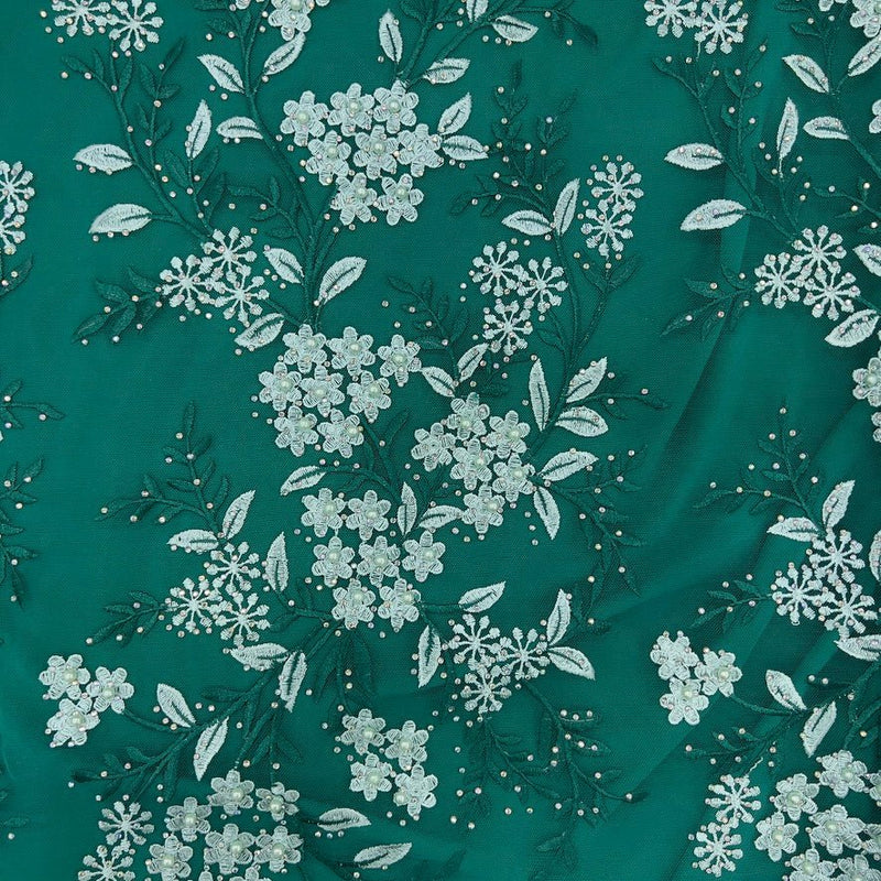 Pizzo Alta Moda verde smeraldo - Diffusione Tessuti