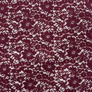 Pizzo Chantilly seta smerlato fiori bordeaux - Diffusione Tessuti