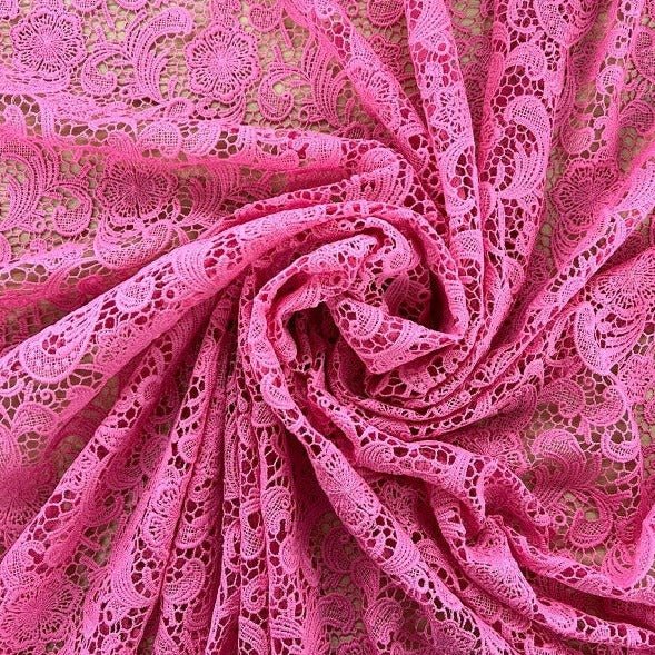 Pizzo Macramè Premium Rosa - Diffusione Tessuti