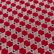 Pizzo Sangallo Rosso con Occhielli e Cimose Smerlate - Diffusione Tessuti