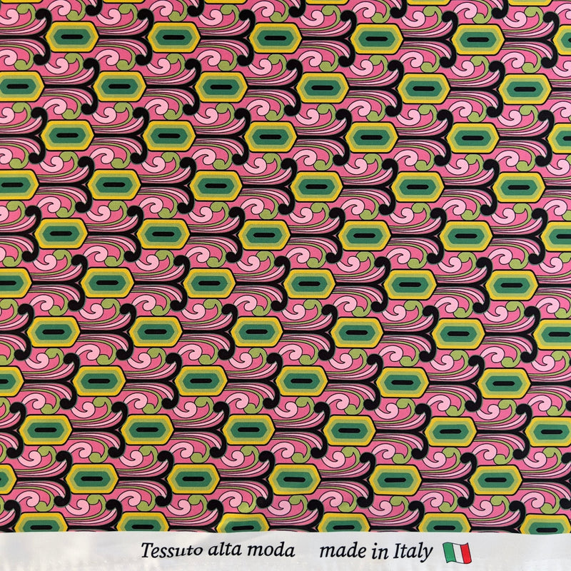 Rasetto in Poliestere Fantasia Geometrica - Diffusione Tessuti